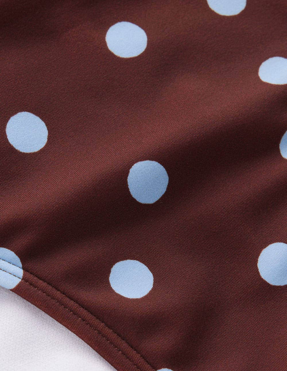 Classic Bikini Bottoms-Chocolate, Blue Painted Dot