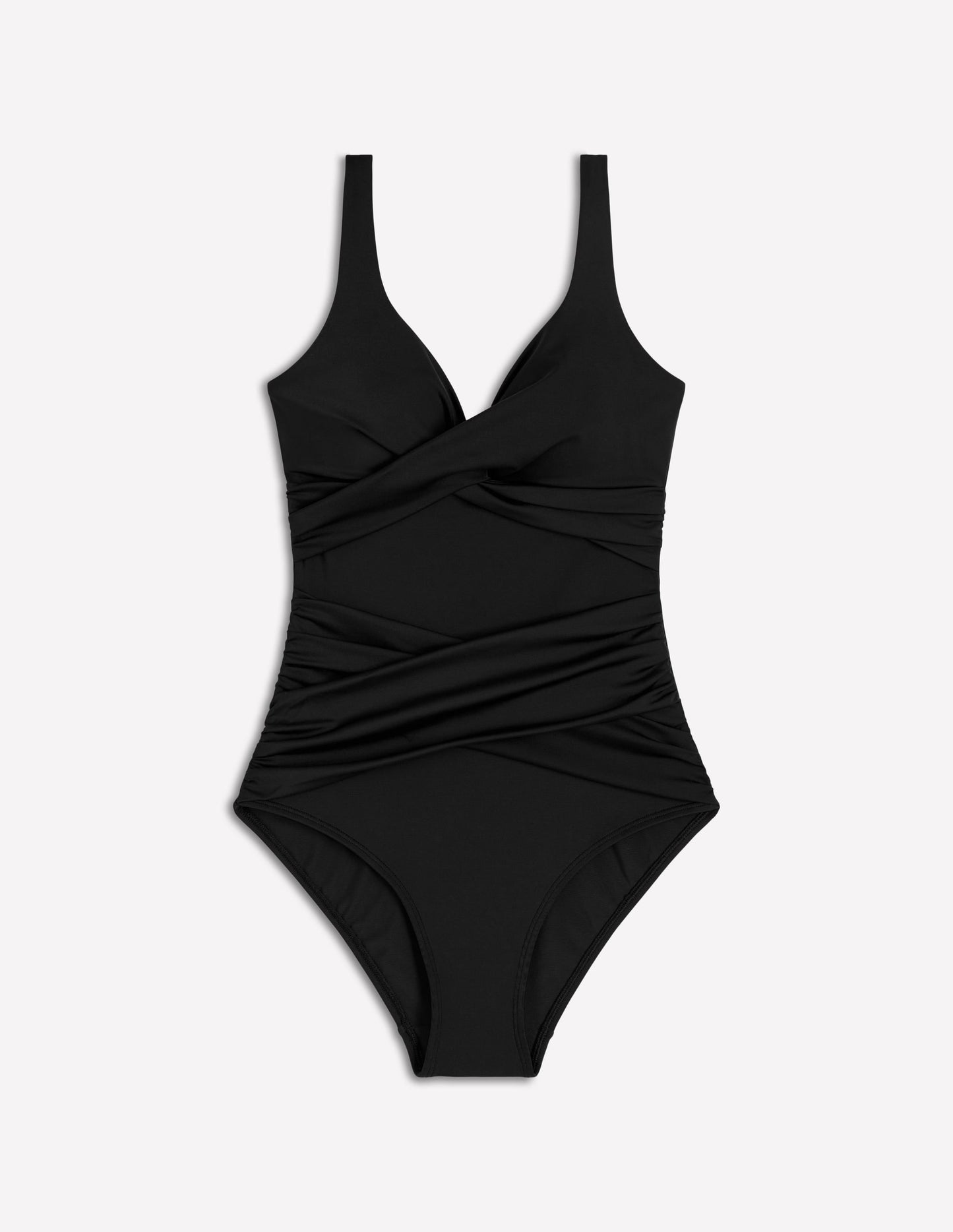 Cannes Cross Wrap Swimsuit-Black