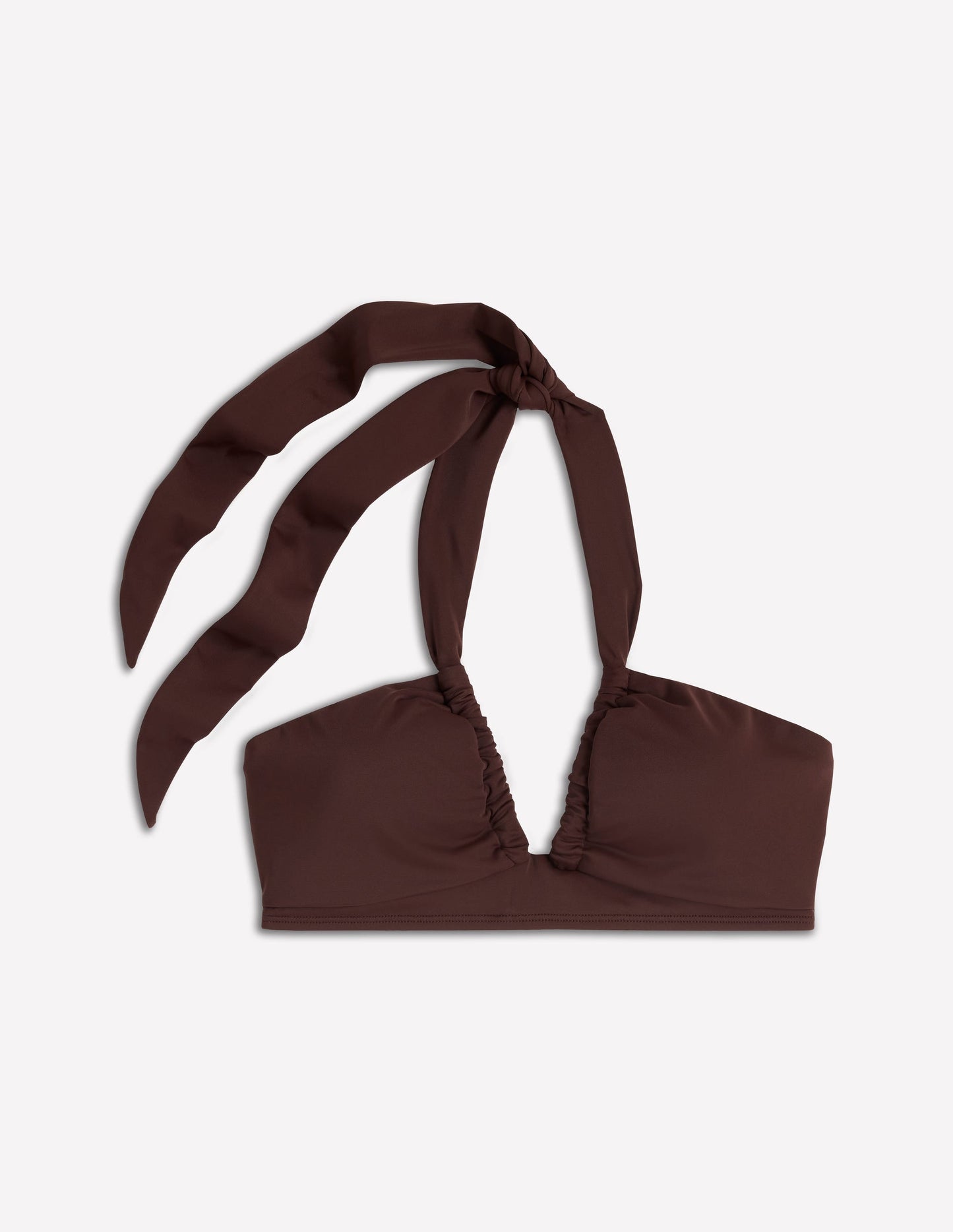 Minori Halter Tie Bikini Top-Cinnamon