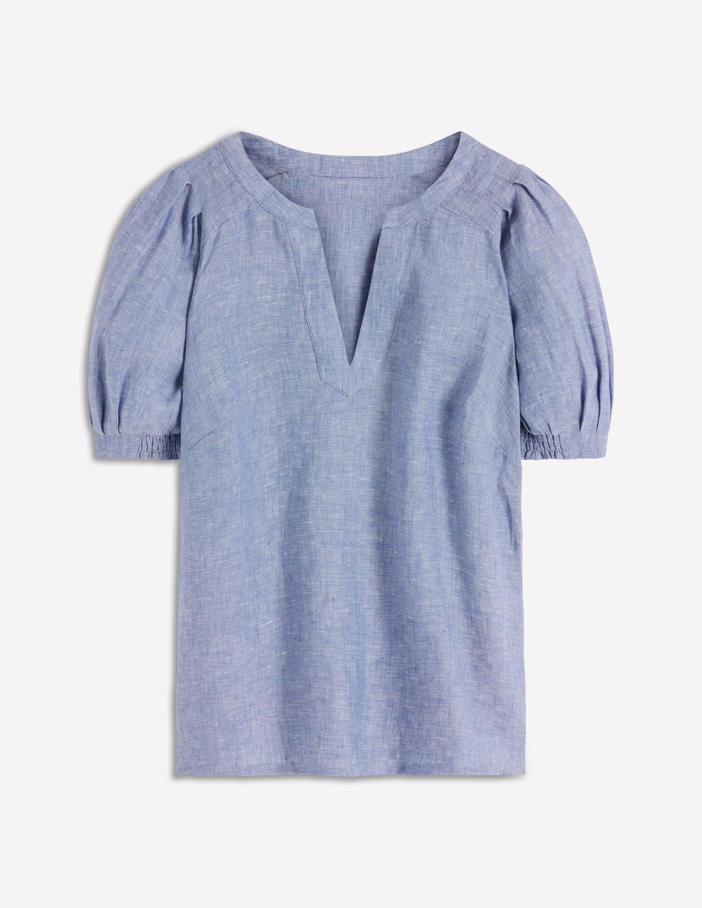 Rae Linen Top-Chambray