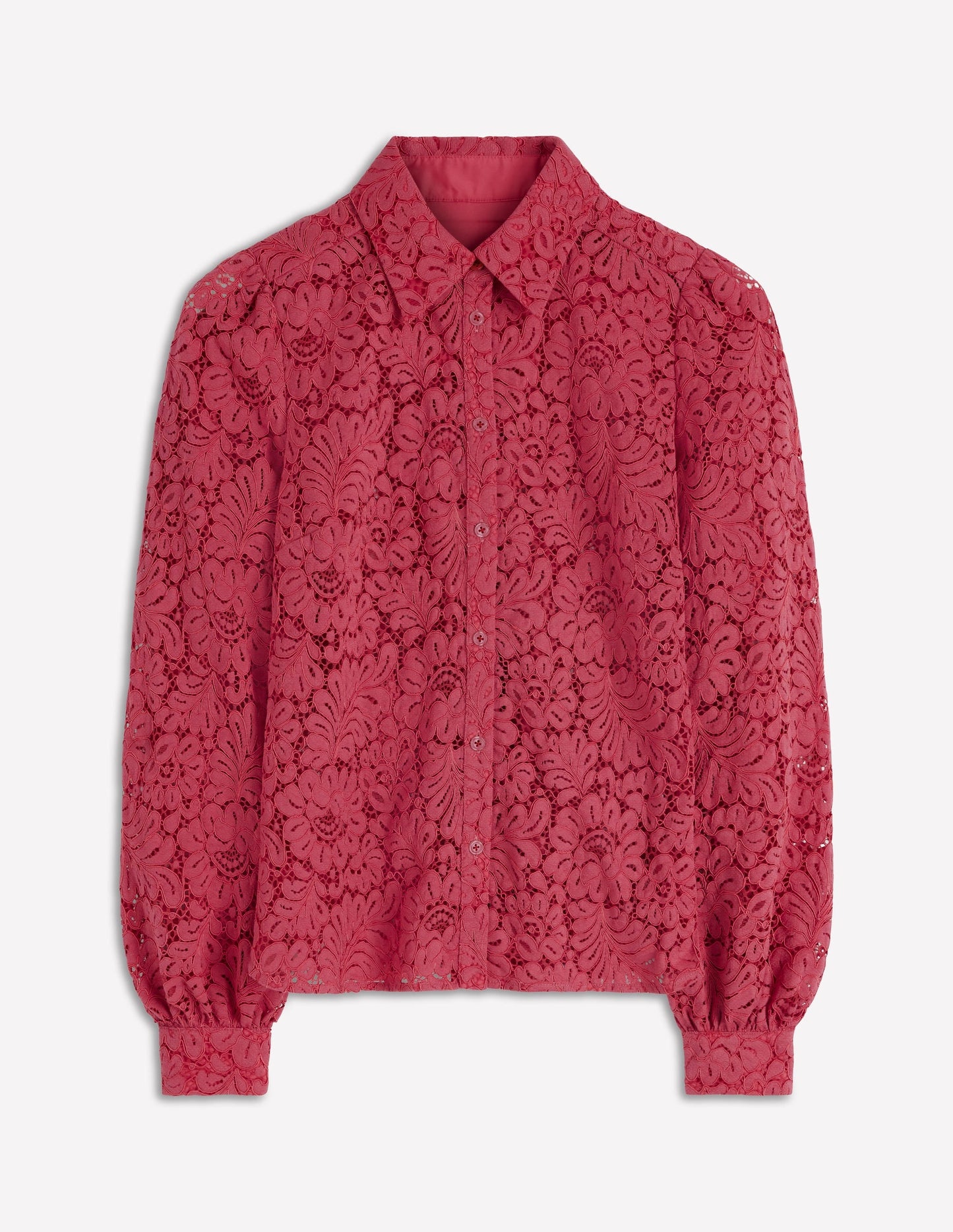 Cara Lace Shirt-Cherry Blush