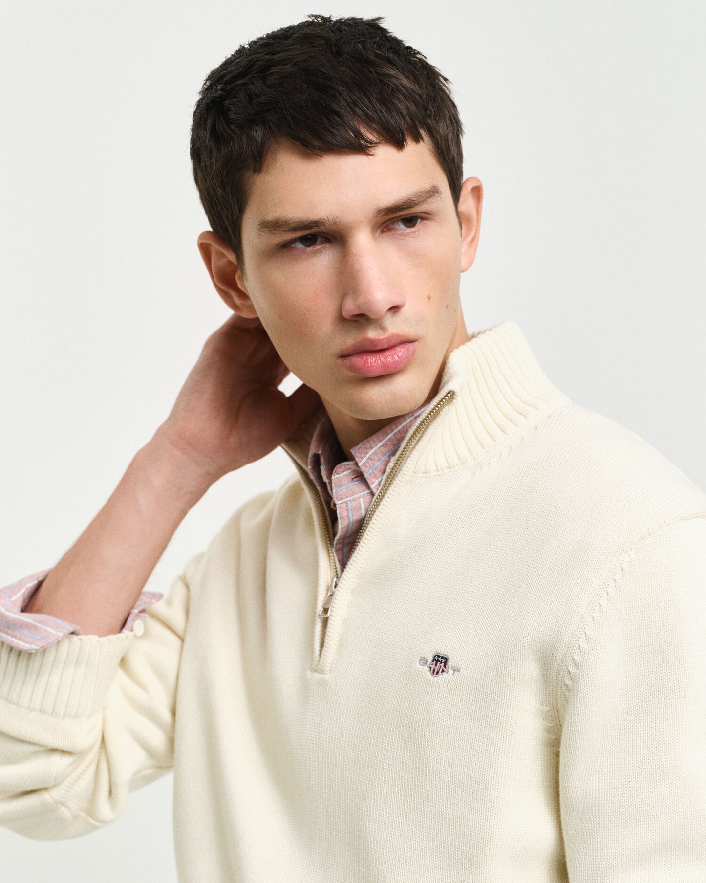 Casual Cotton Half-Zip Sweater
