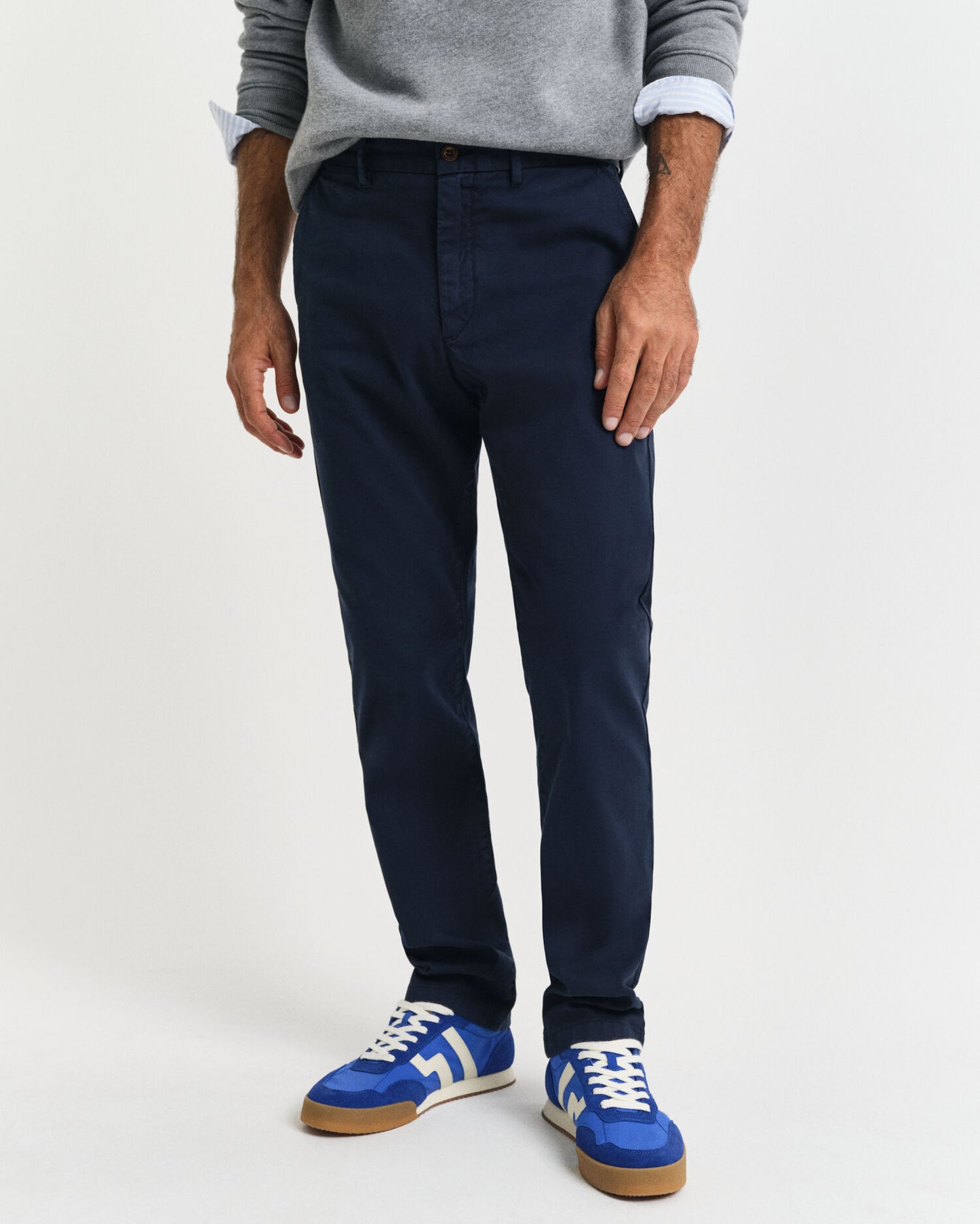 Slim Fit Dobby Structured Chinos