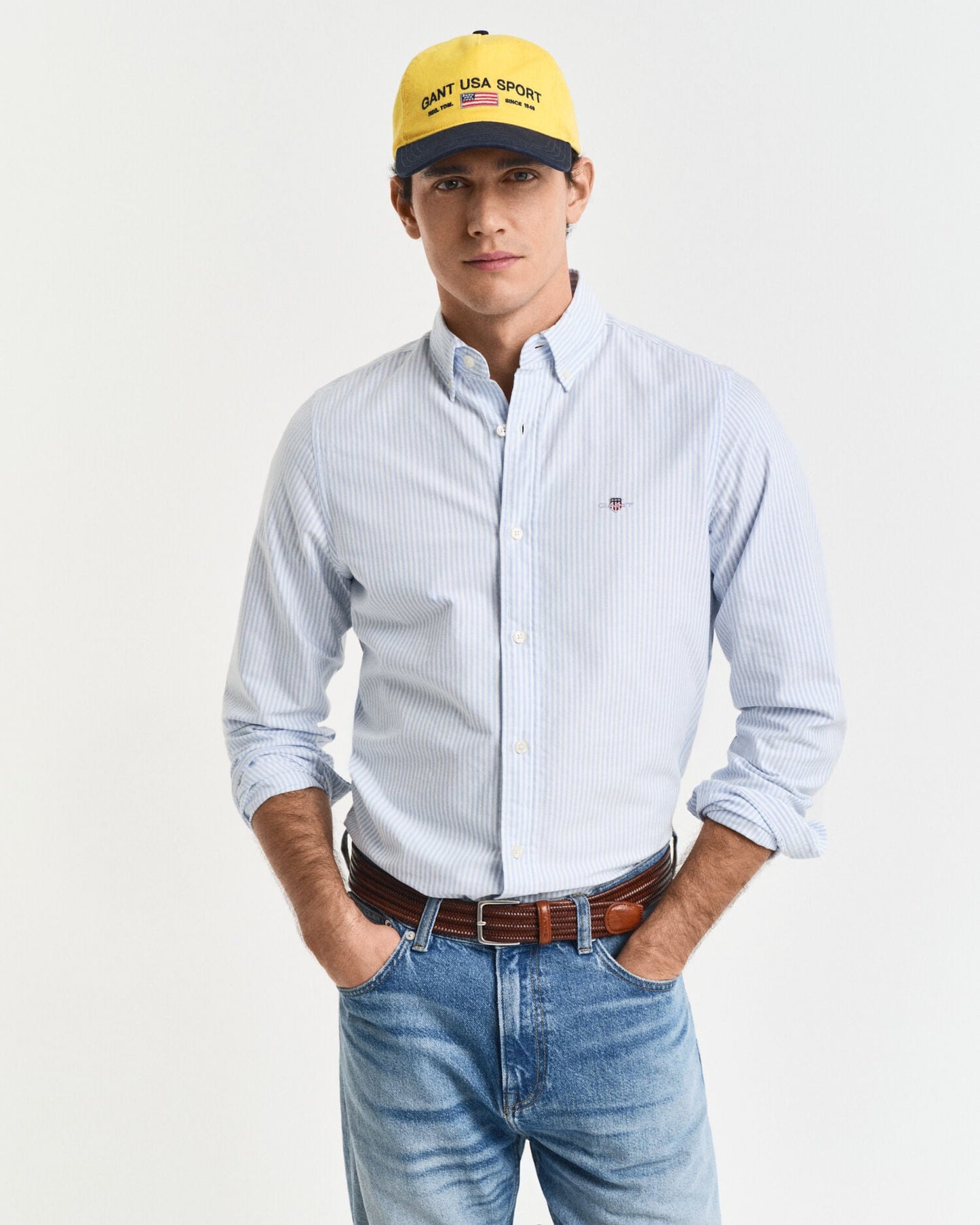 Slim Fit Banker Stripe Classic Oxford Shirt