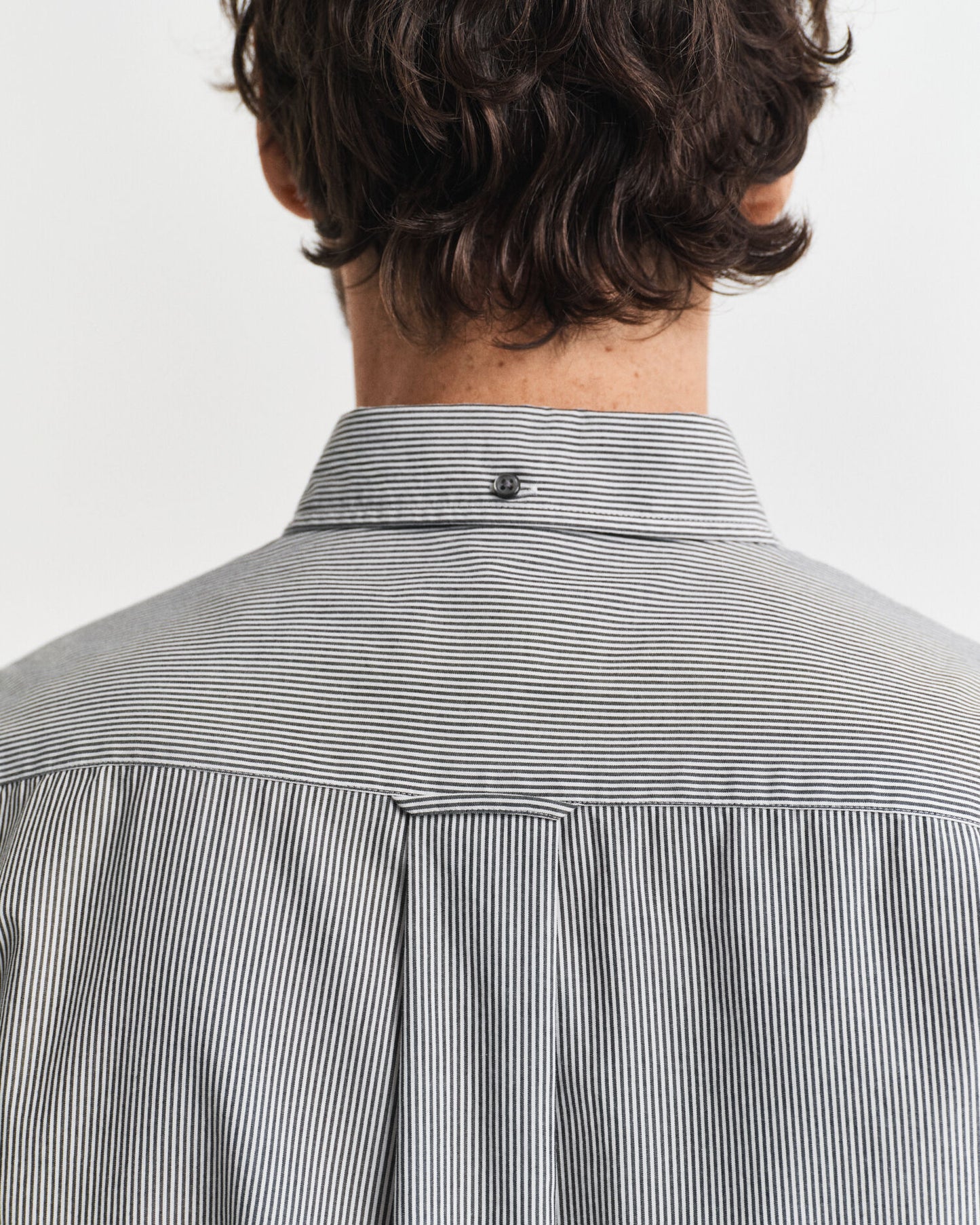 Chemise en popeline à rayures banquier classiques coupe droite