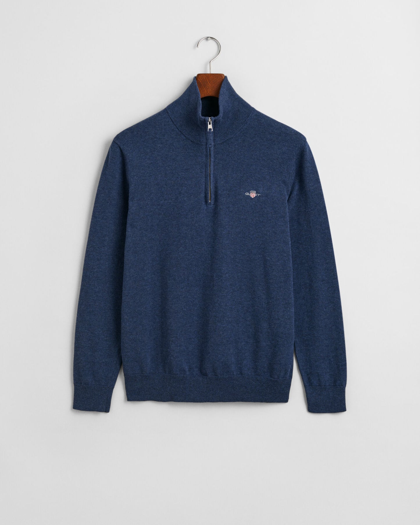 Pull demi-zippé en coton classique