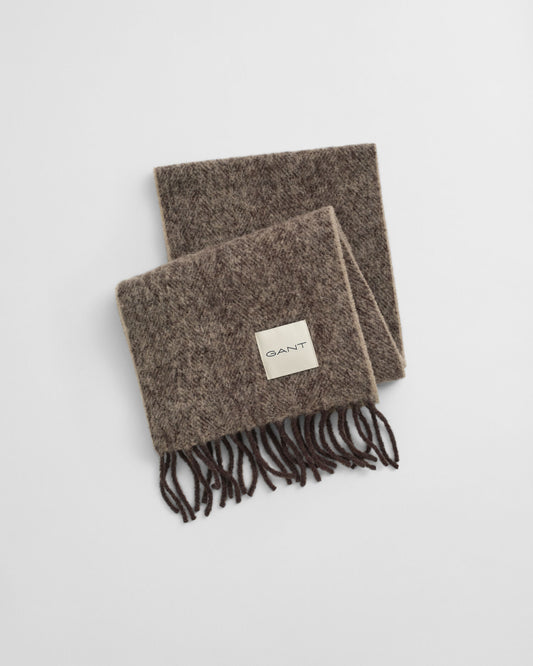 Écharpe en mohair et alpaga à chevrons