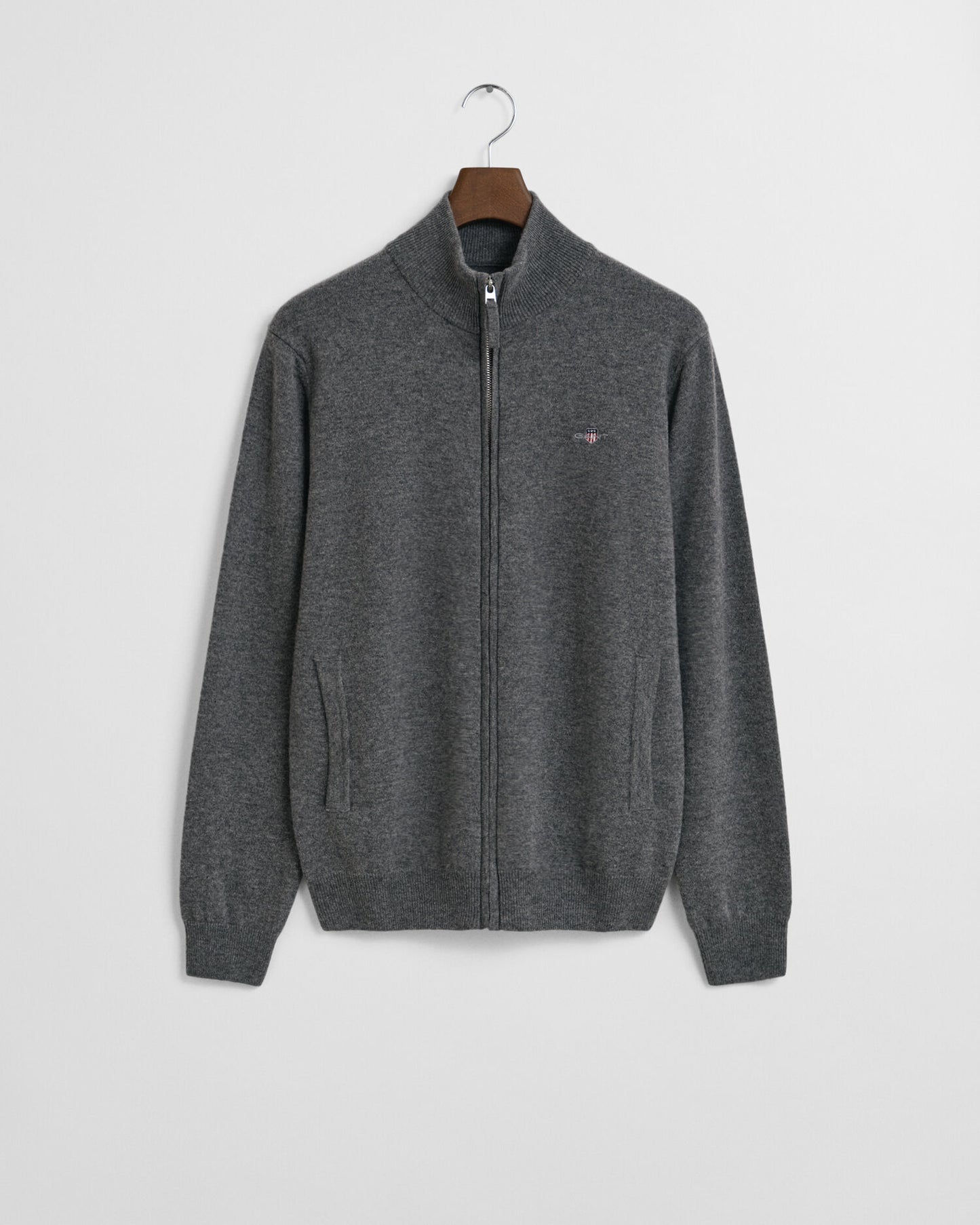 Cardigan zippé en laine d'agneau ultra-fine