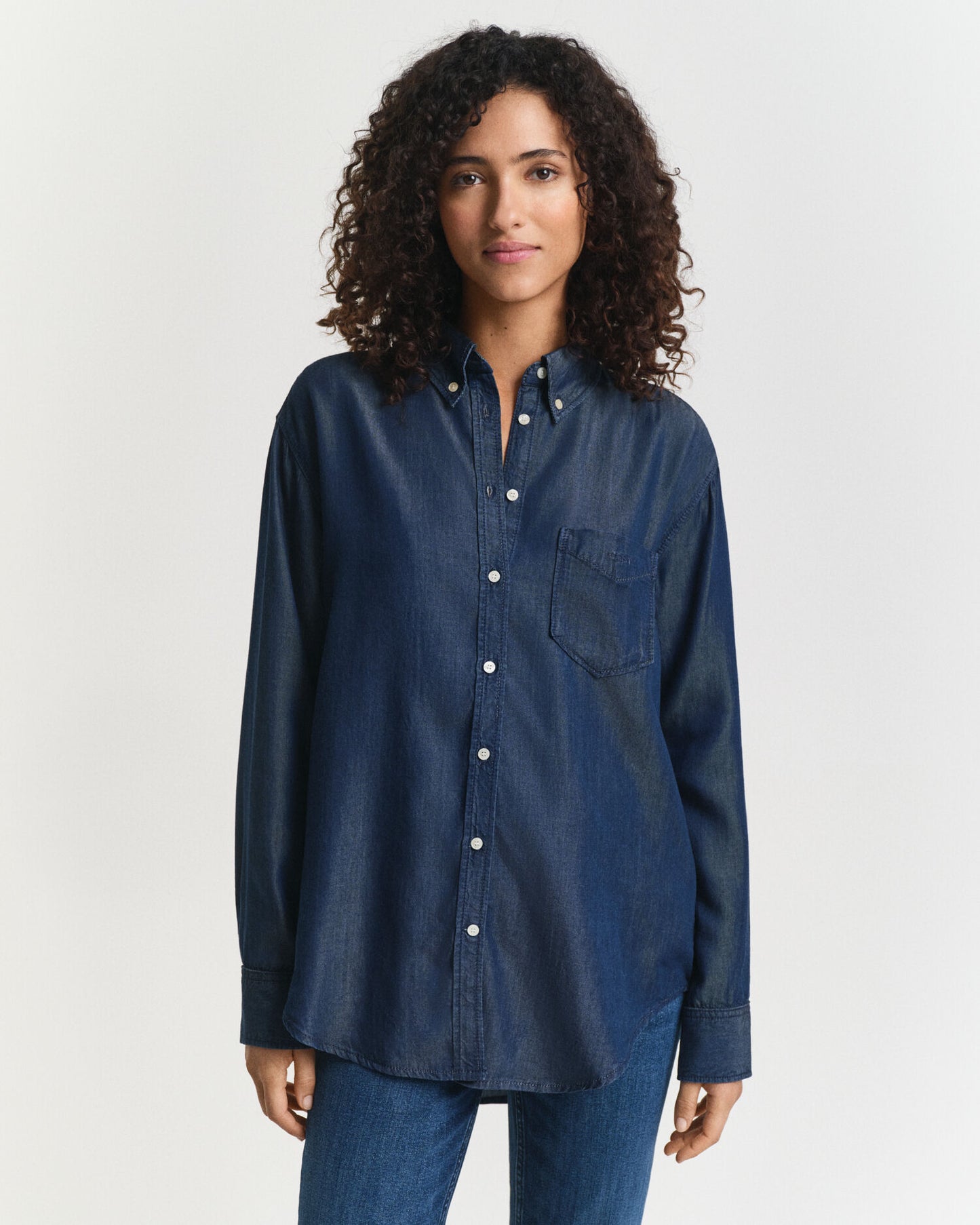 Chemise Indigo Coupe Décontractée
