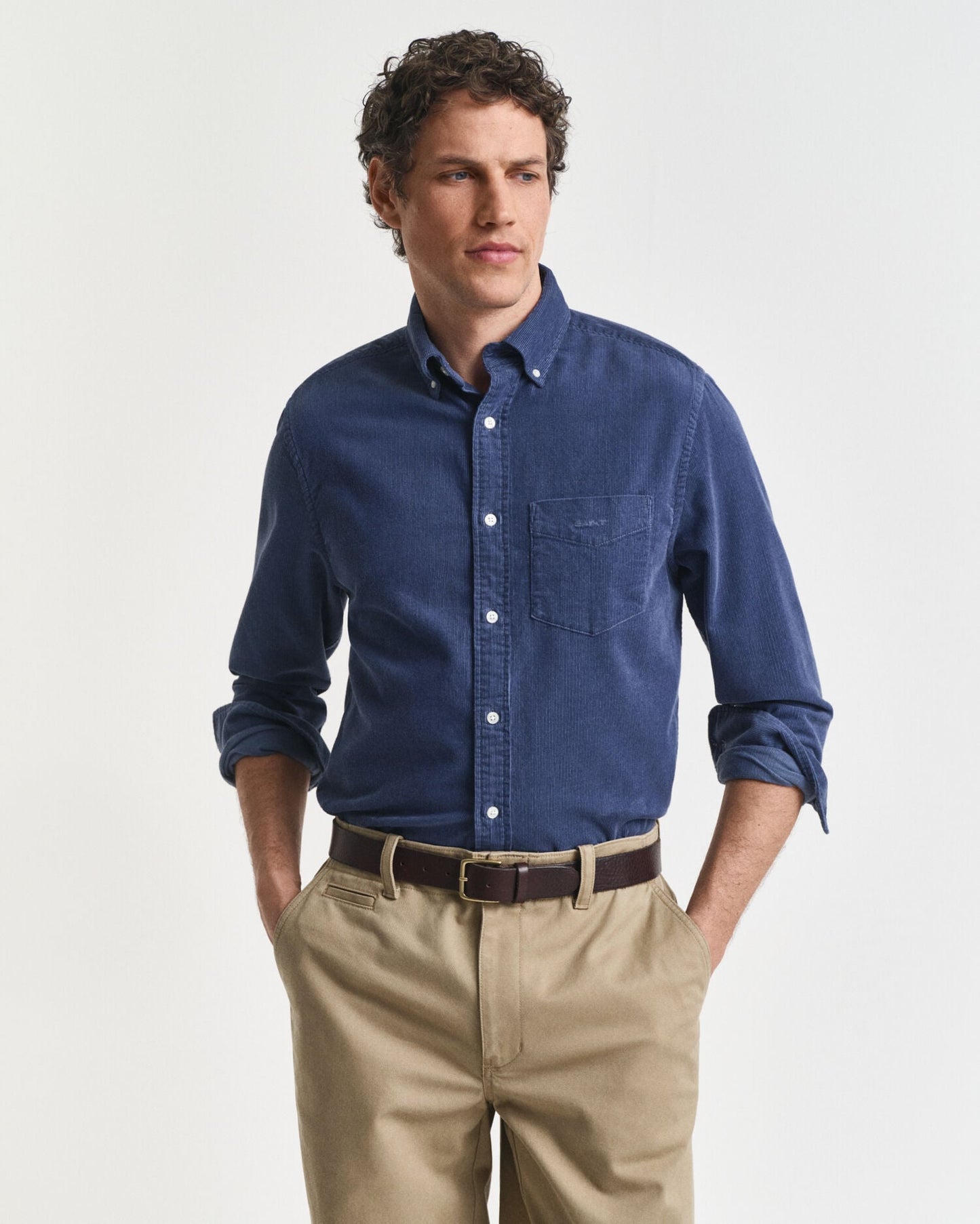 Regular Fit Cordhemd