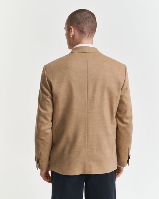 Blazer en flanelle couleur chameau