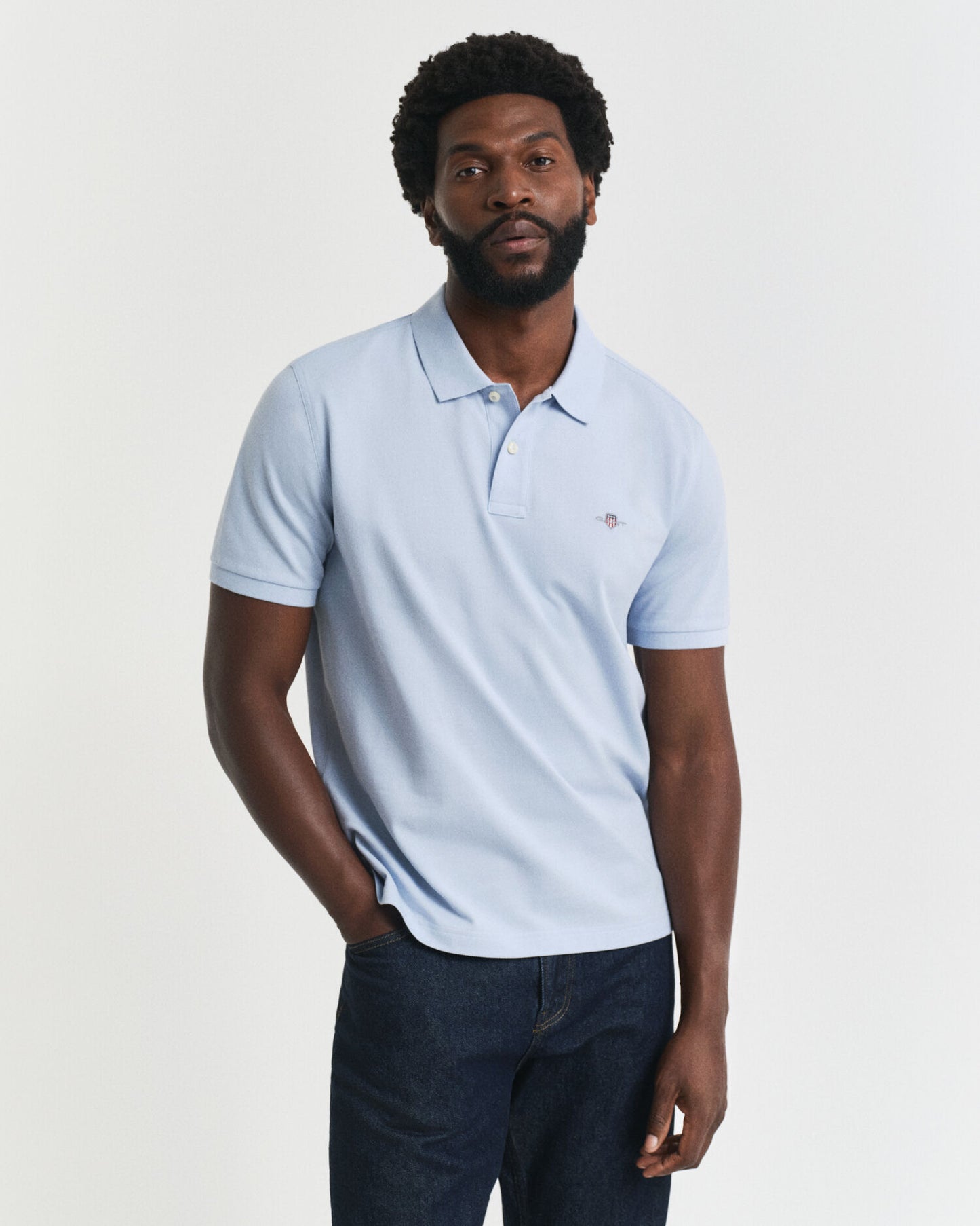Regular Fit Shield Pique Polohemd