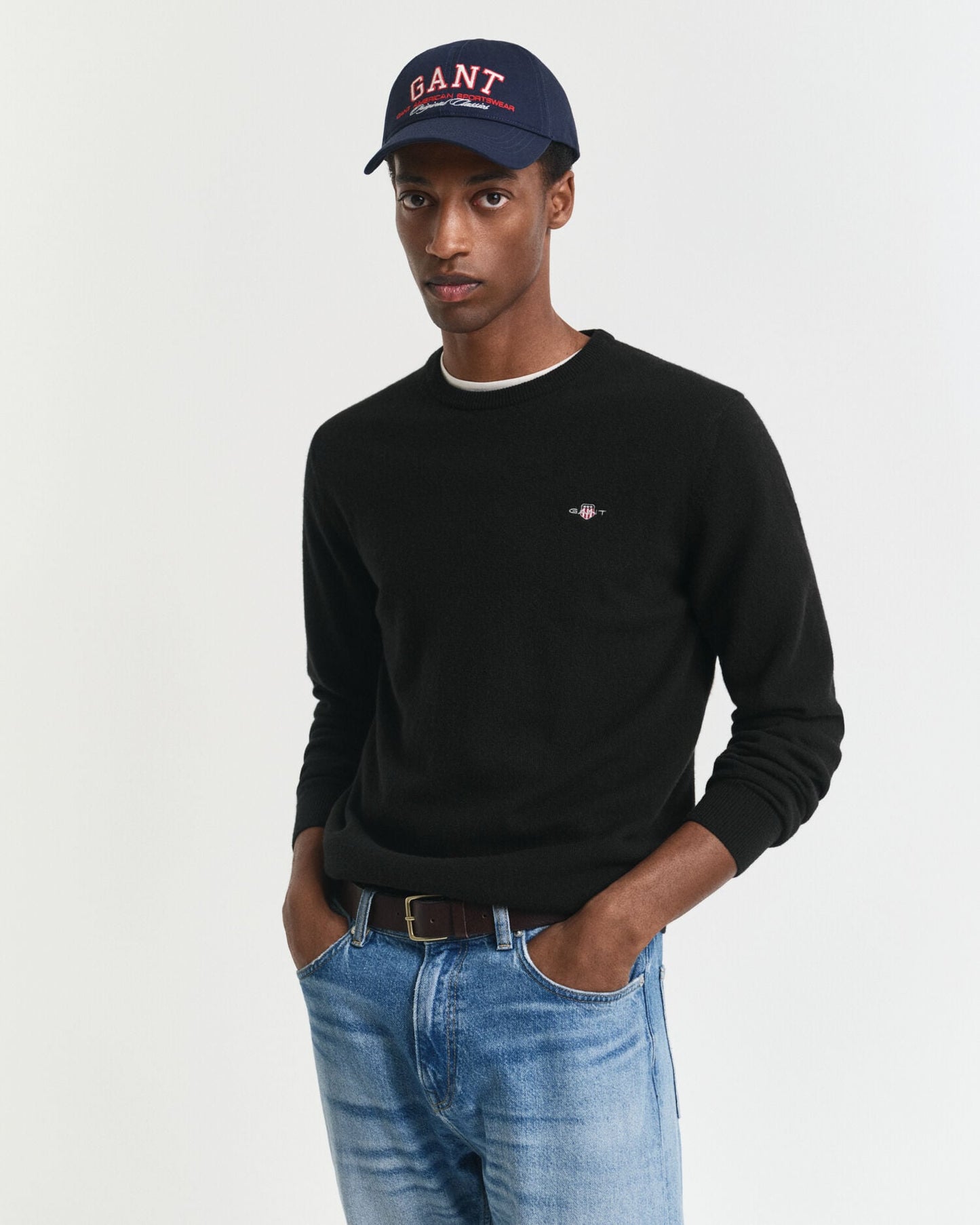 Pull col rond en agneau ultrafin