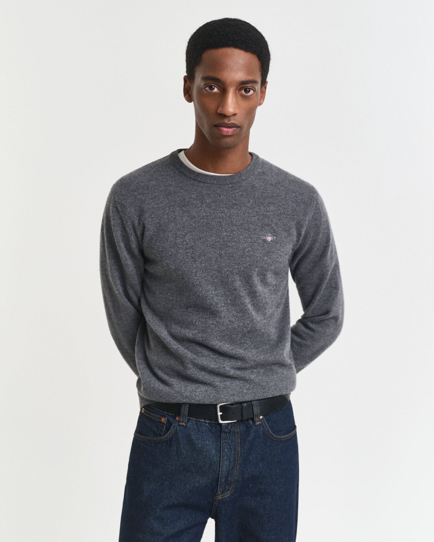 Pull col rond en agneau ultrafin