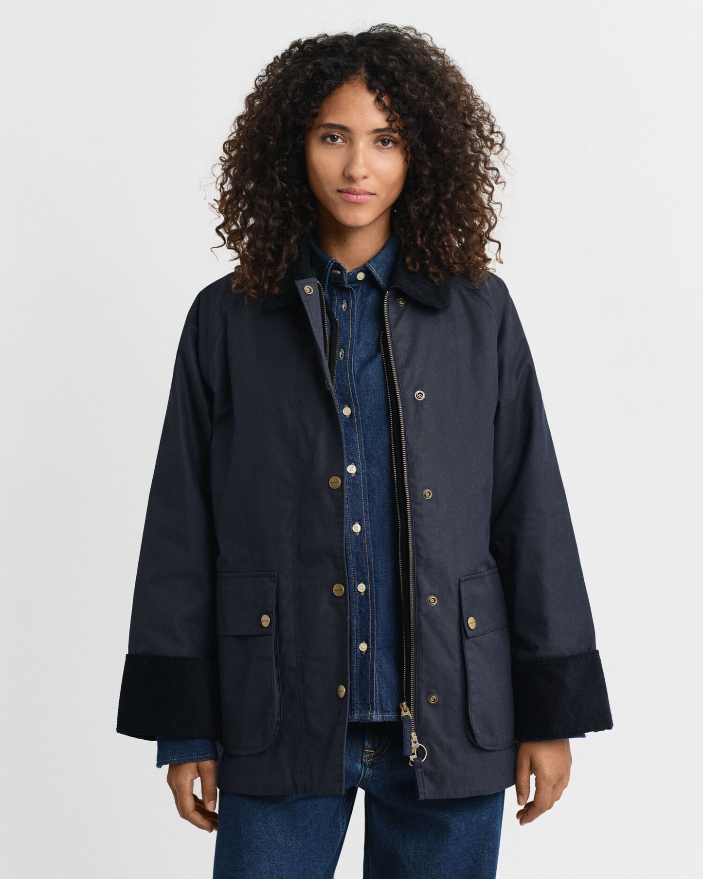 Veste Double Pont en Coton Ciré