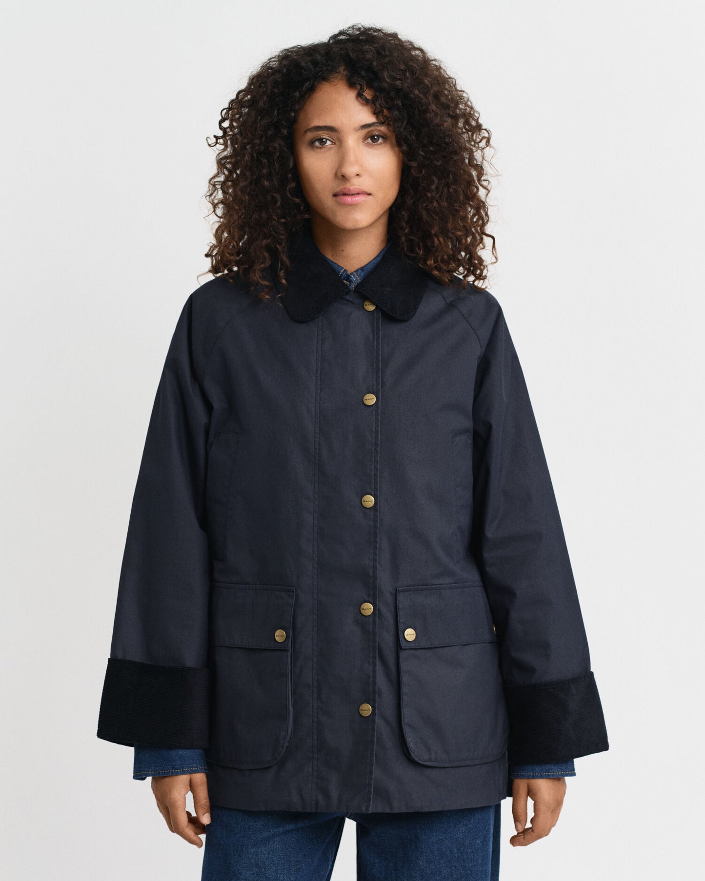 Veste Double Pont en Coton Ciré