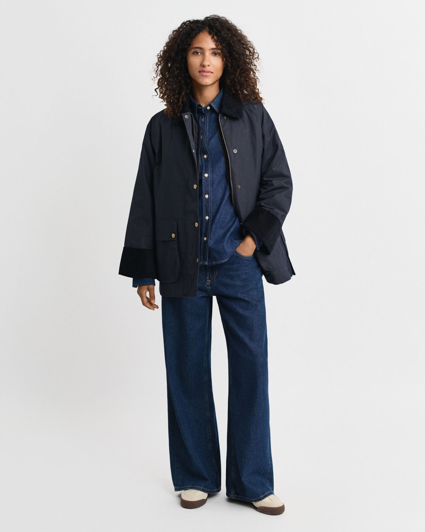 Veste Double Pont en Coton Ciré