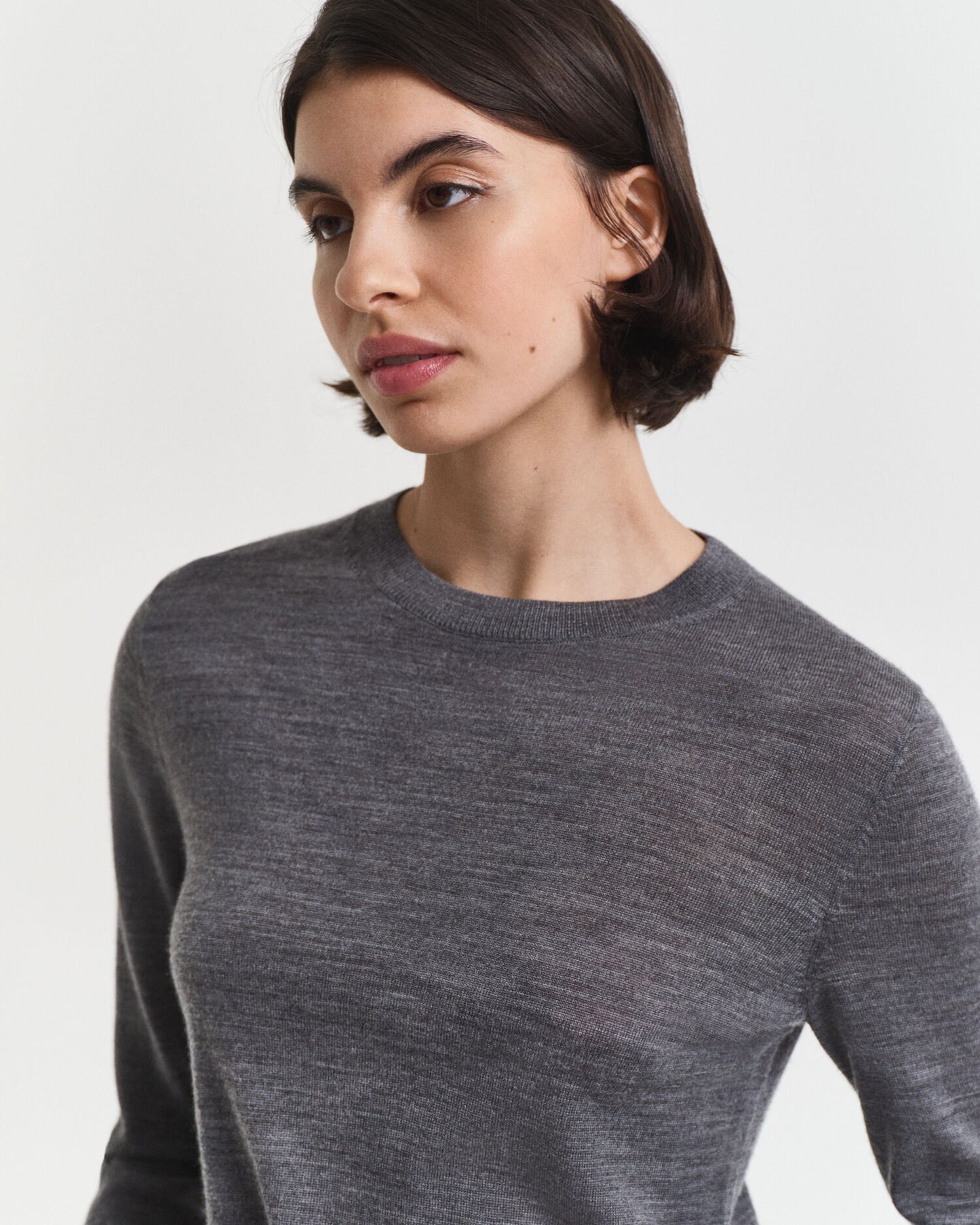 Pull ras du cou en laine mérinos extra fine