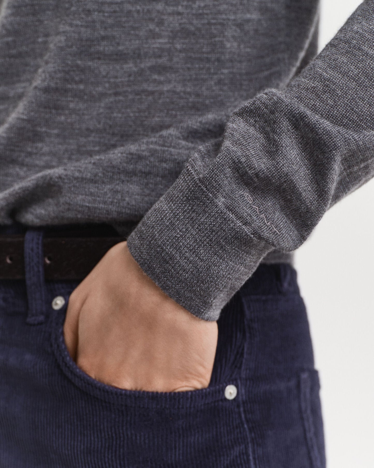 Pull ras du cou en laine mérinos extra fine