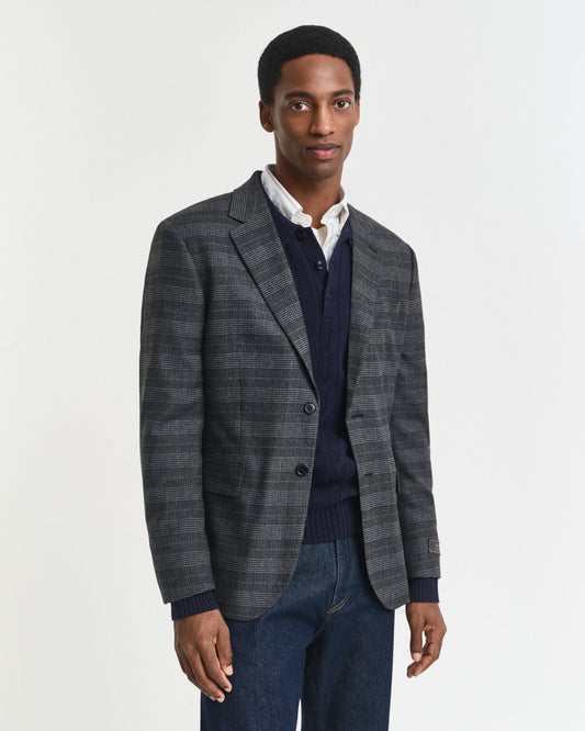 Veste de costume coupe slim à carreaux Glen