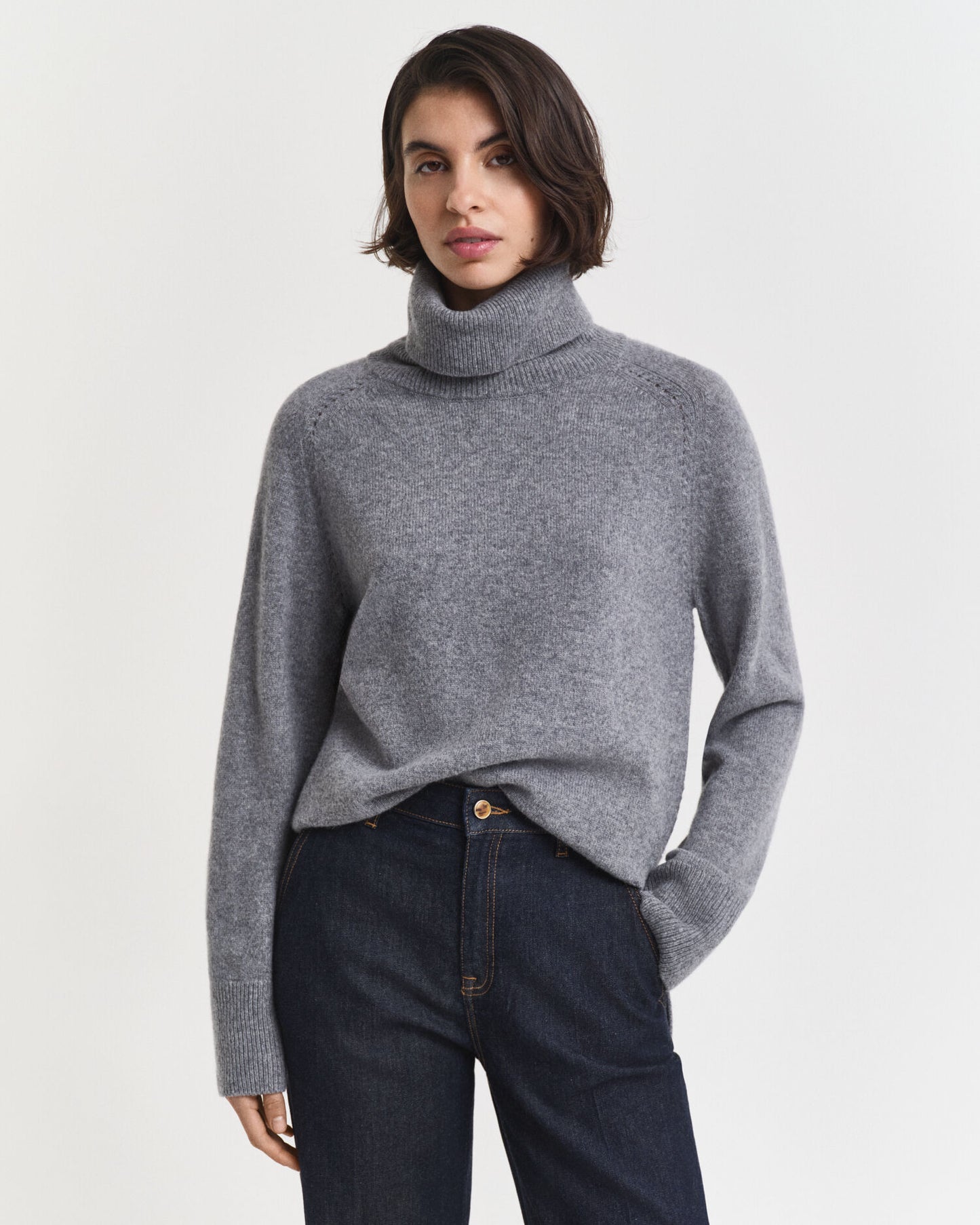 Pull col roulé en doux mélange laine et cachemire