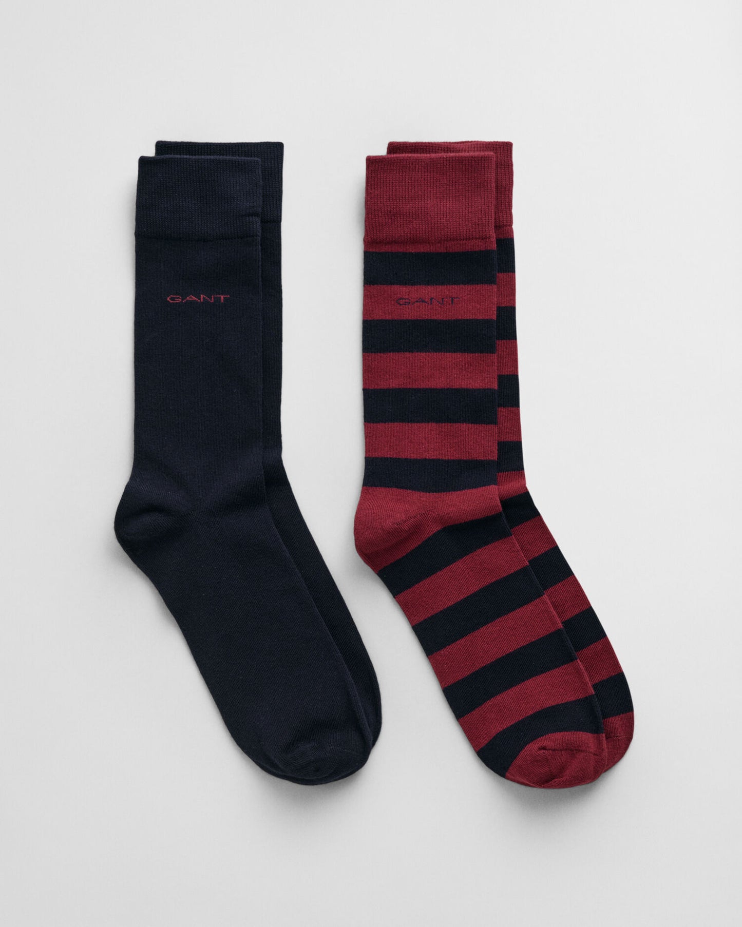 Lot de 2 paires de chaussettes unies et rayées
