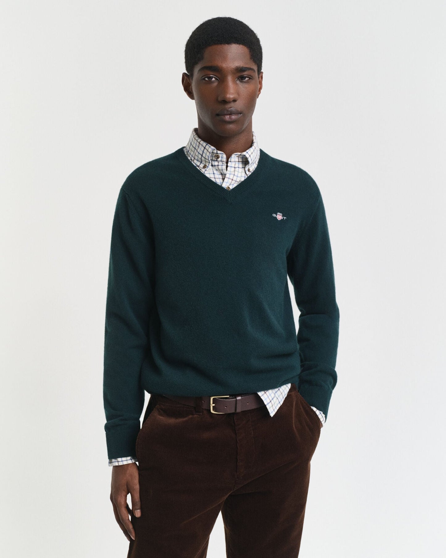 Superfeiner Lambswool V-Pullover