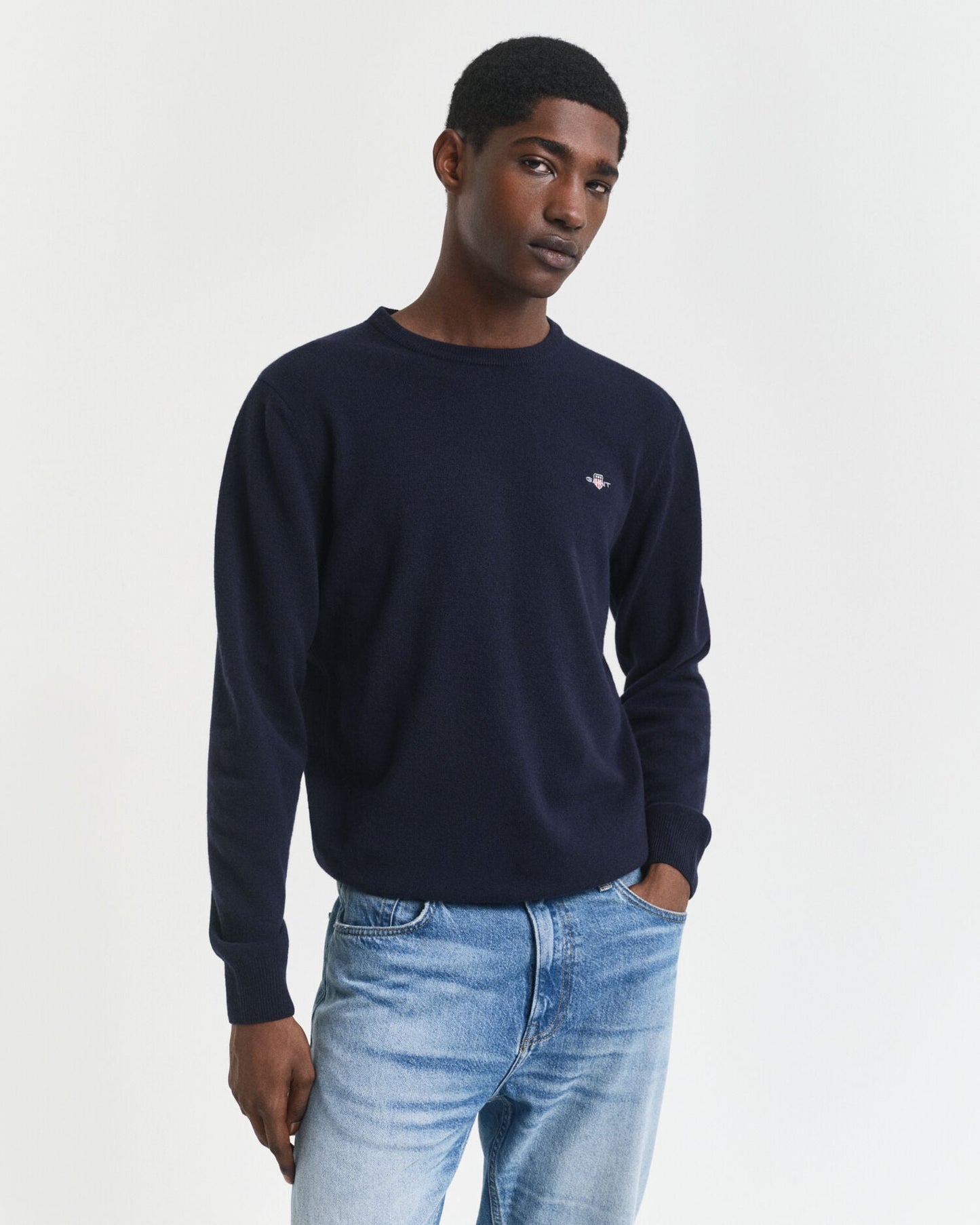 Pull col rond en agneau ultrafin