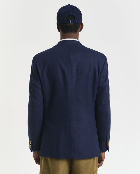 Blazer en flanelle de laine coupe ajustée