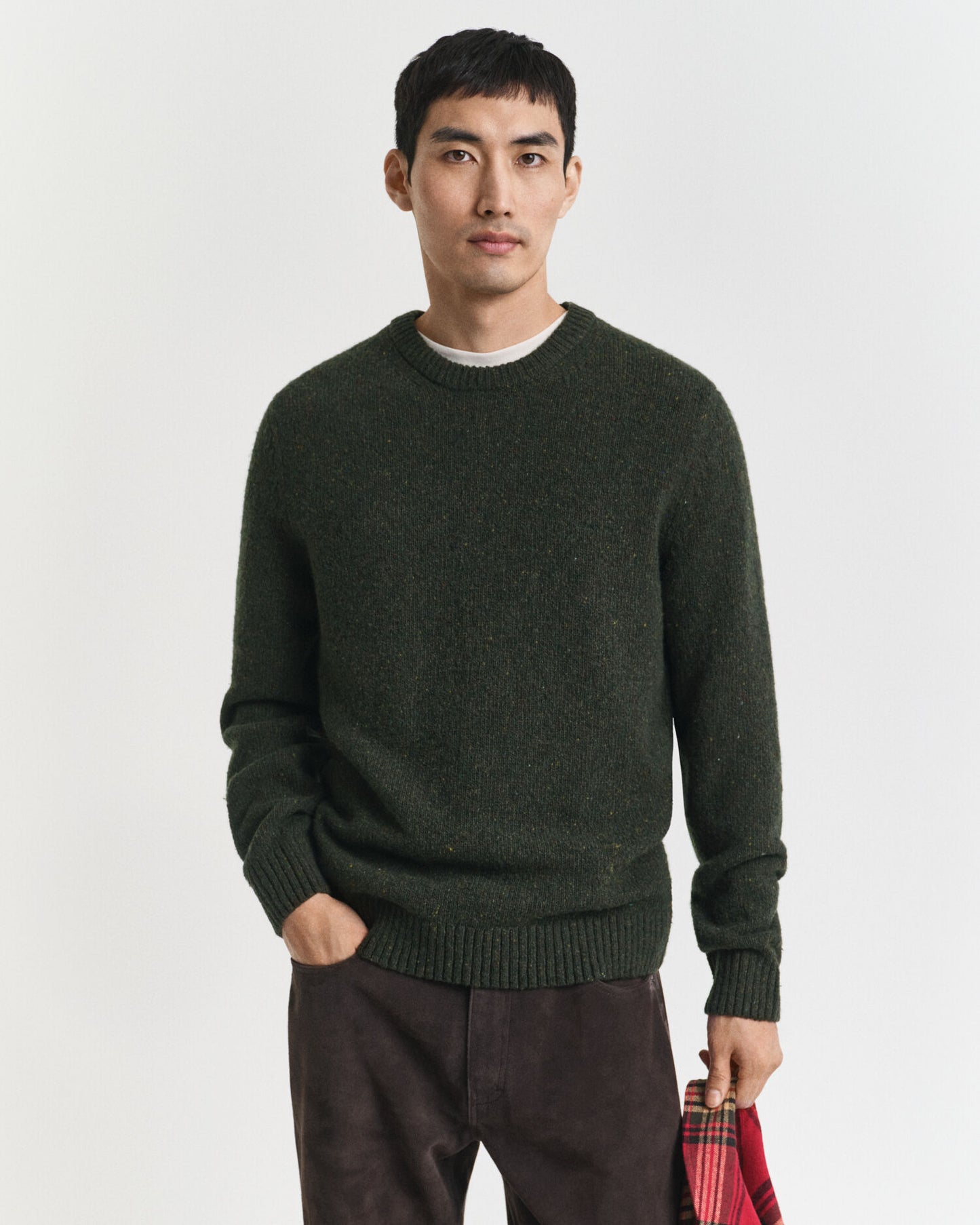 Pullover mit Rundhalsausschnitt aus Wollmischung mit Noppen