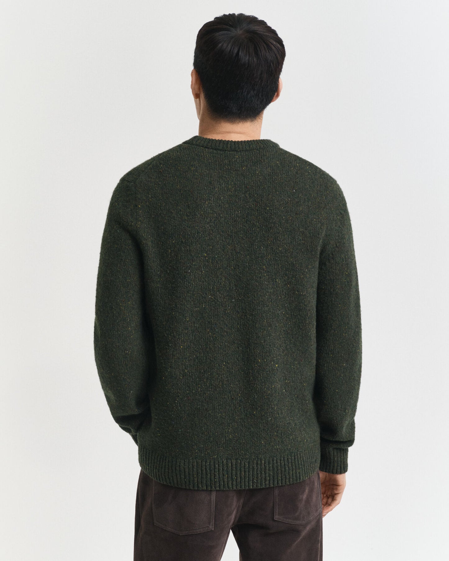 Pull ras-du-cou en maille de laine mélangée à pois