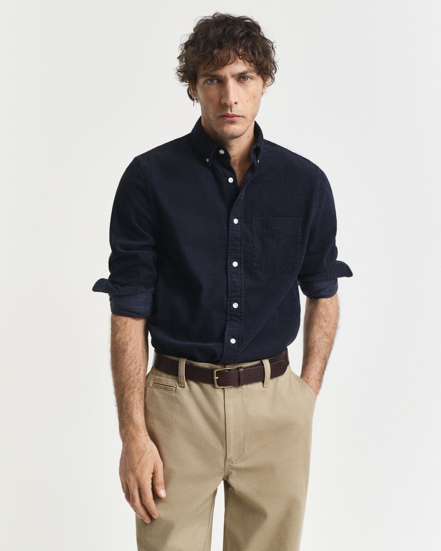 Regular Fit Cordhemd
