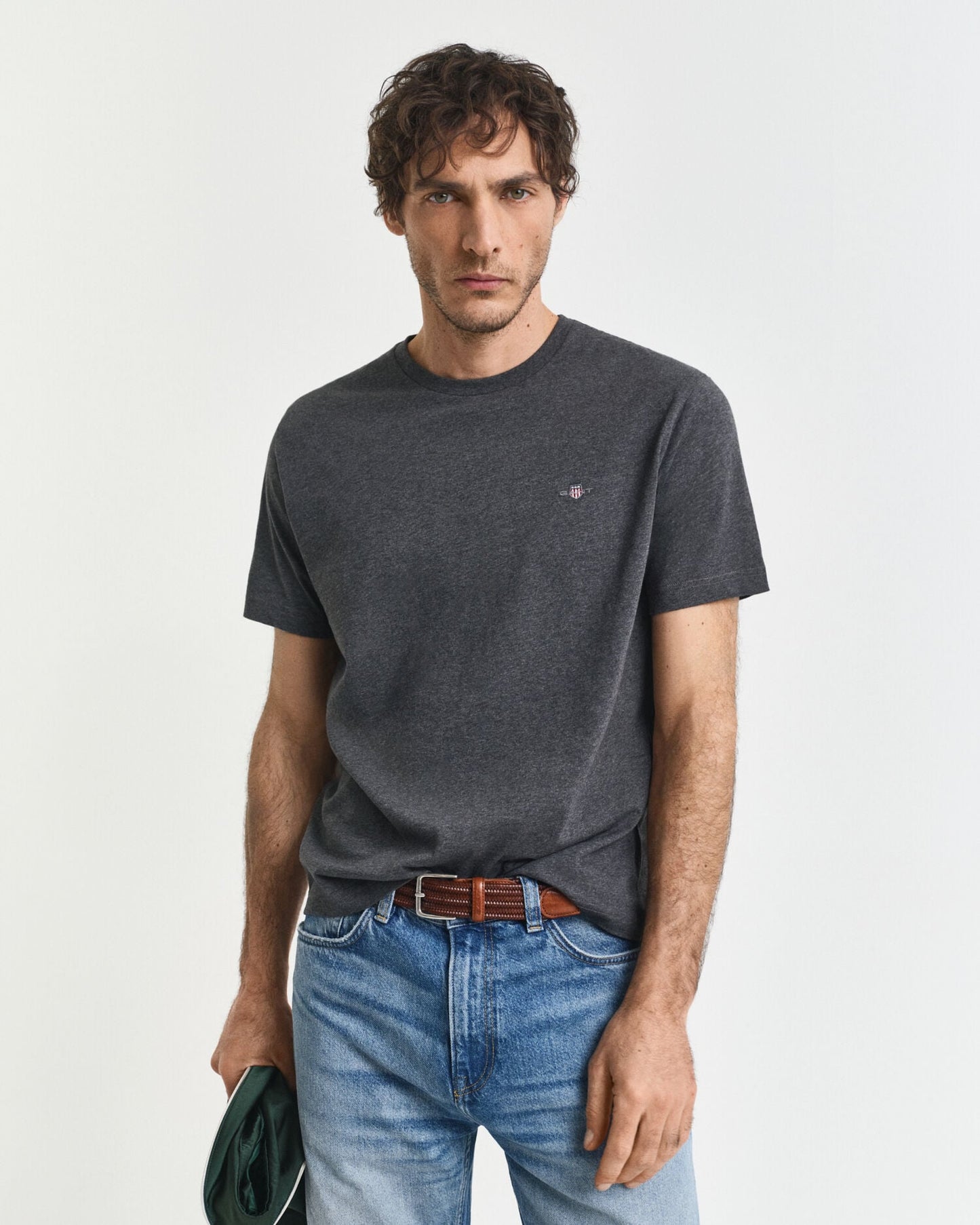 T-shirt Regular Coupe Droite avec Écusson